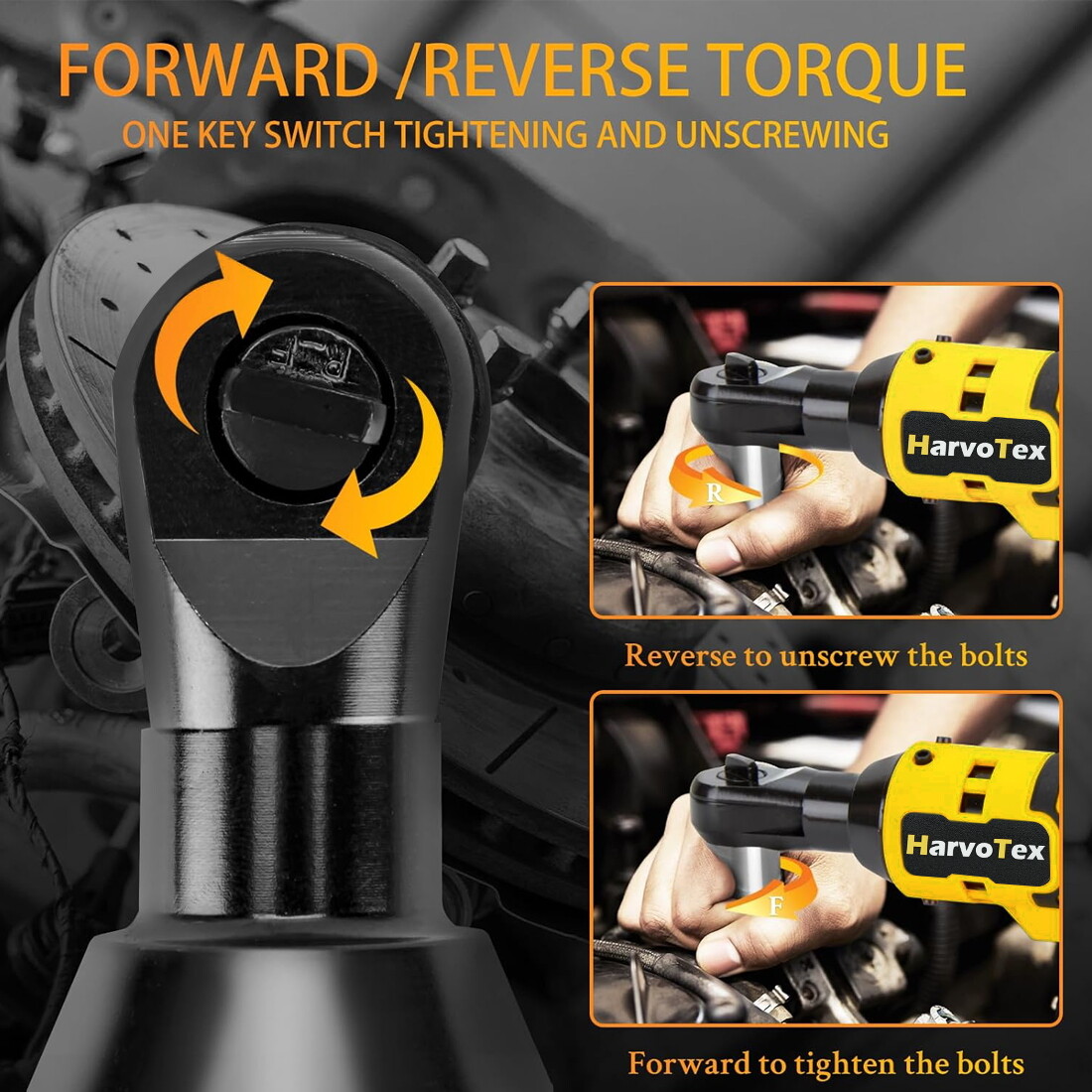 Brushless Cordless Electric Ratchet Wrench 3/8″ for Dewalt 20V Li-Ion Battery