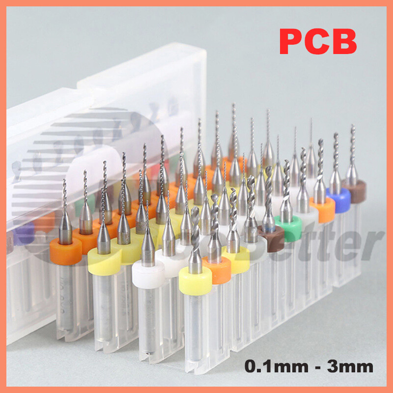 Tungsten Steel Carbide PCB CNC Micro Twist Drill Bits Rotary Milling 0.1mm – 3mm