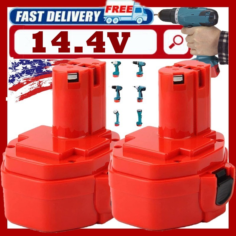 2Pack 14.4 VOLT BATTERY For MAKITA 1433 1434 1435 1420 1422 1435F 14.4V Cordless