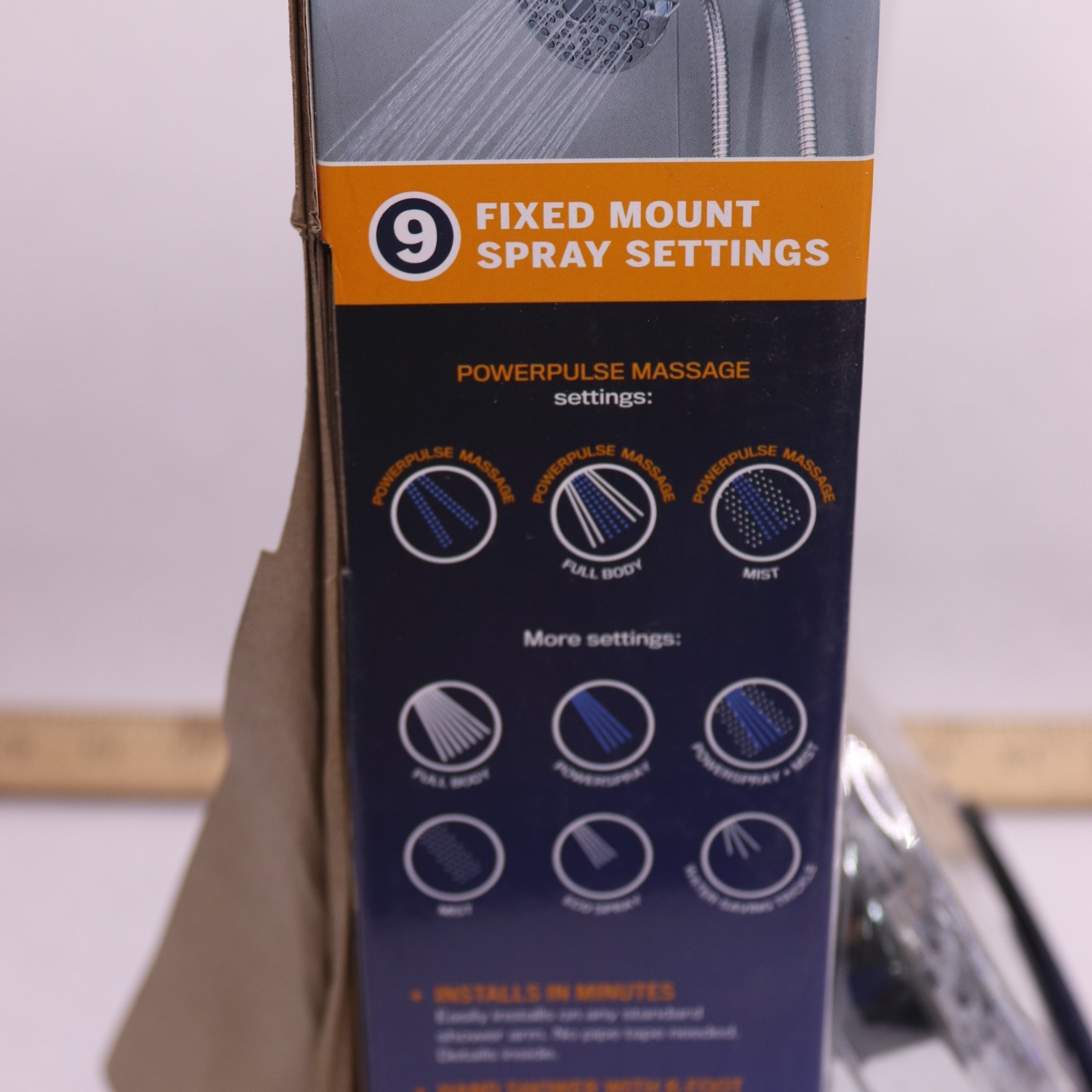 Waterpik Handheld 12-Spray Dual Showerhead Chrome 1.7-2gpm 5″ Diameter