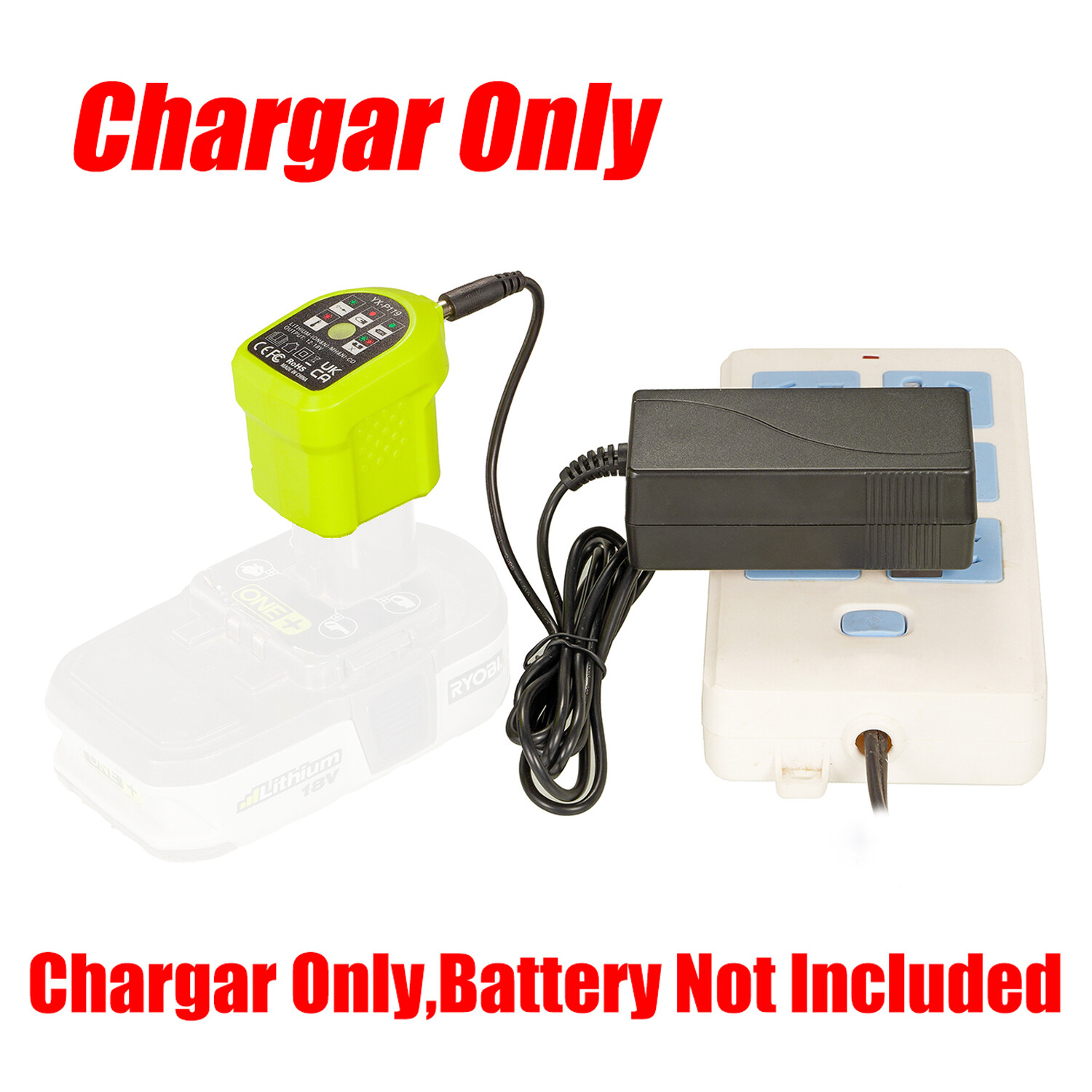 1x Charger fits Ryobi 18v ONE+ Cordless Tools Li-lon Batteries – Charger Only