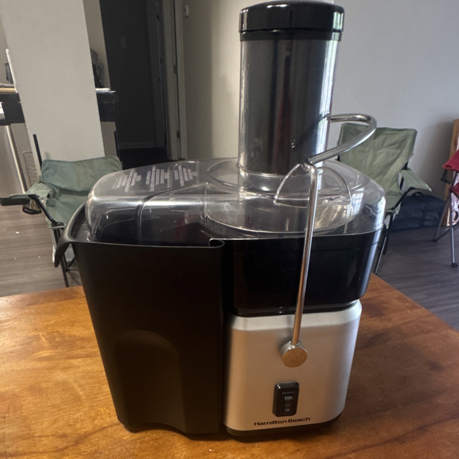 Hamilton Beach Centrifugal Juicer Brushed Black Silver Dishwasher-Safe Parts