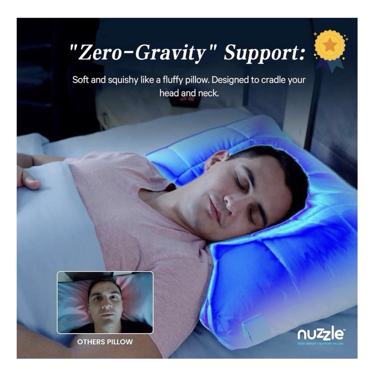 Nuzzle Cooling Adjustable Pillow for Side Standard SIze (Set of 2), White