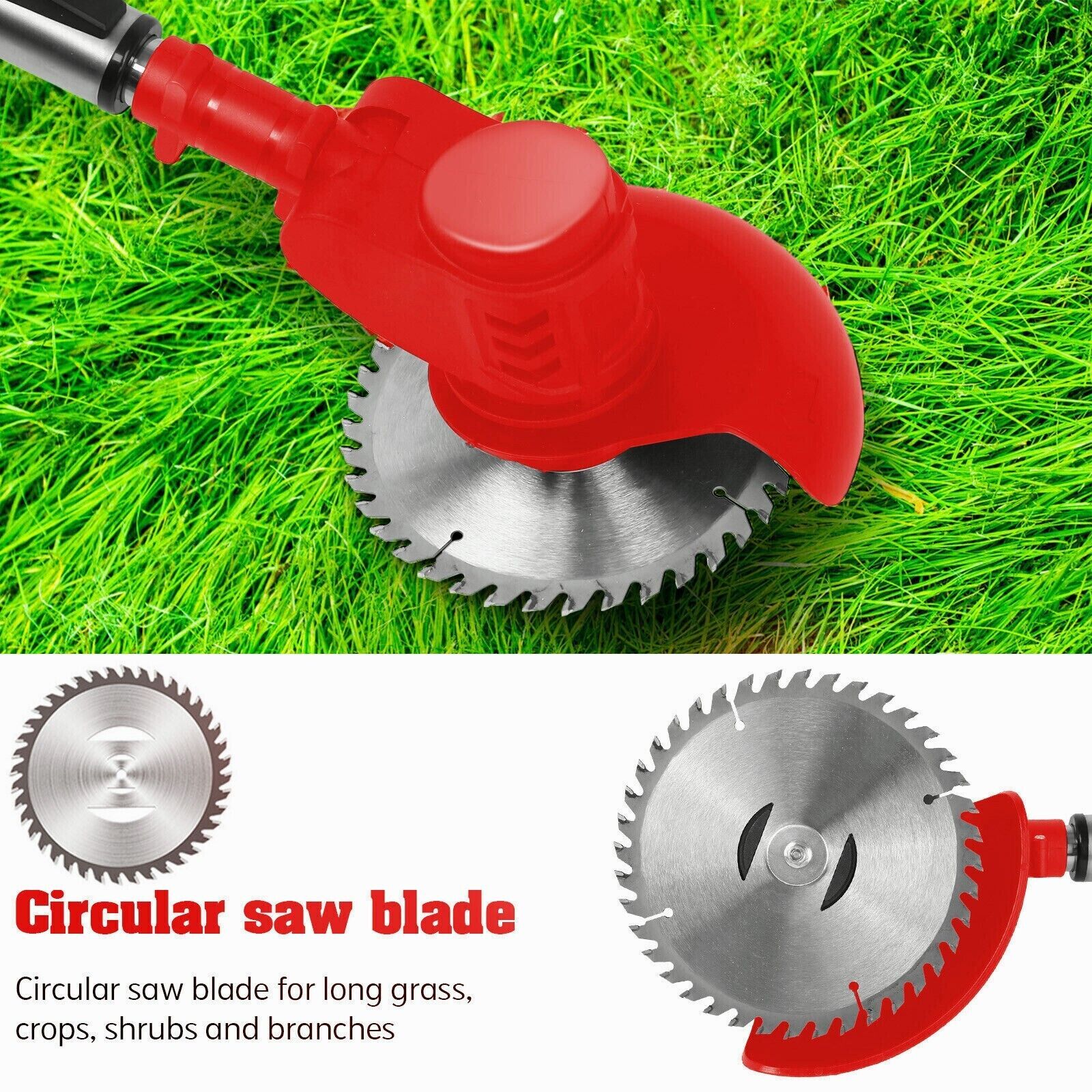 Electric Cordless Grass String Trimmer Lawn Edger WeedWacker Cutter + 2 Battery