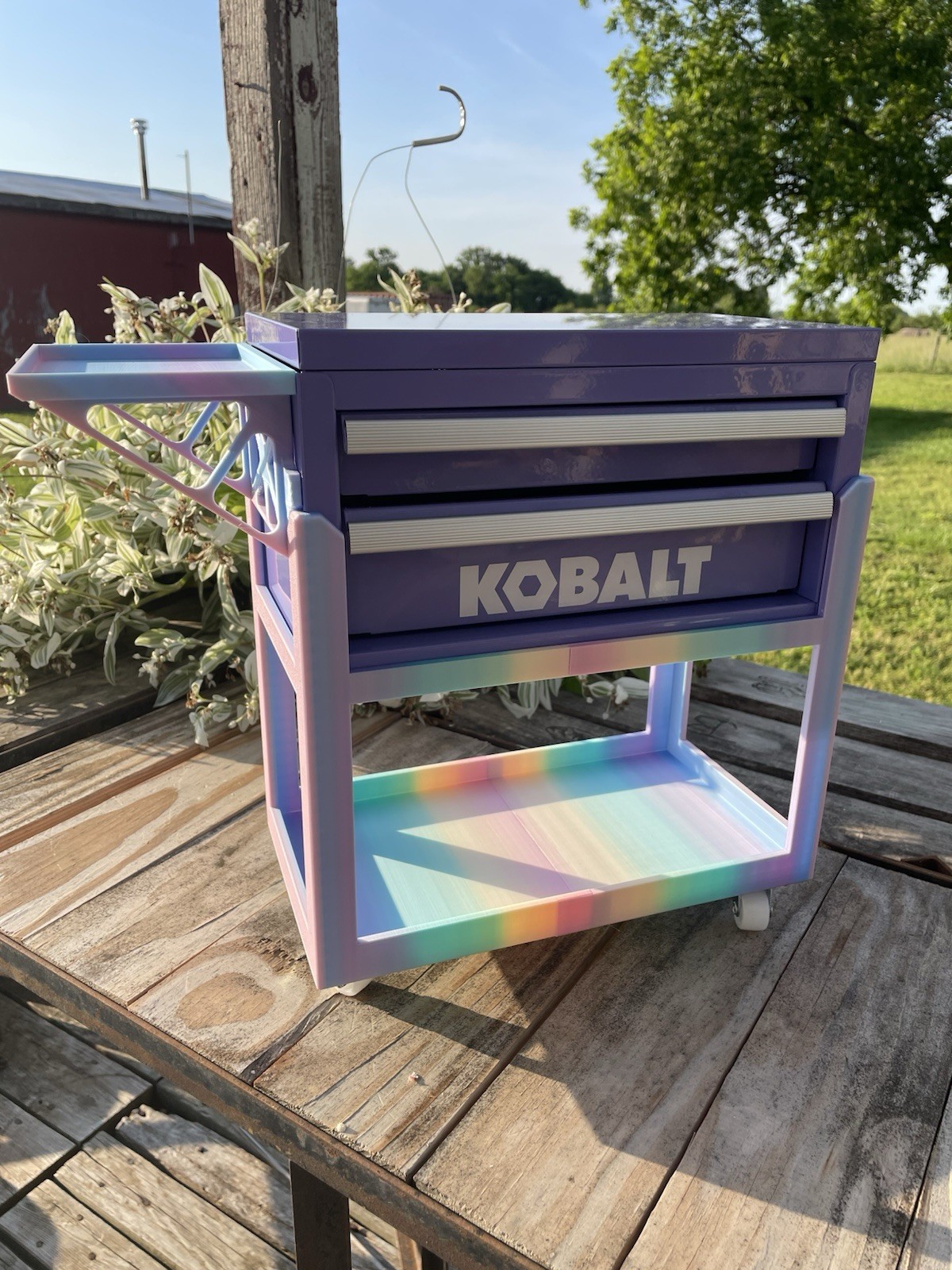 Kobalt Mini Toolbox Cart & Side Tray Custom Base Mini Tool Cart only NO TOOLBOX