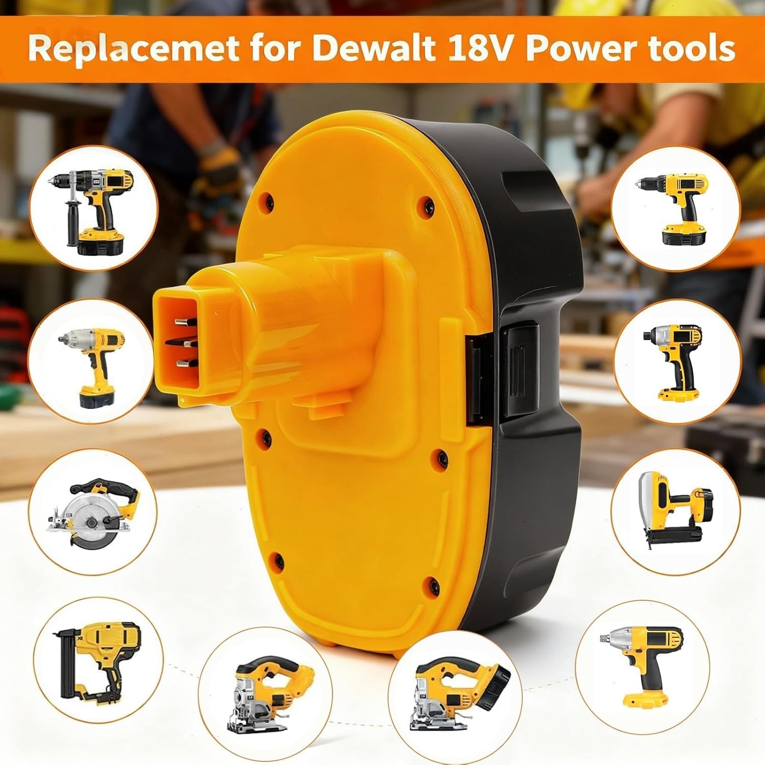 4PACK 2PACK 18V For Dewalt 18 VOLT XRP Ni-MH 7.0Ah Battery DC9099 DC9096 DC9098
