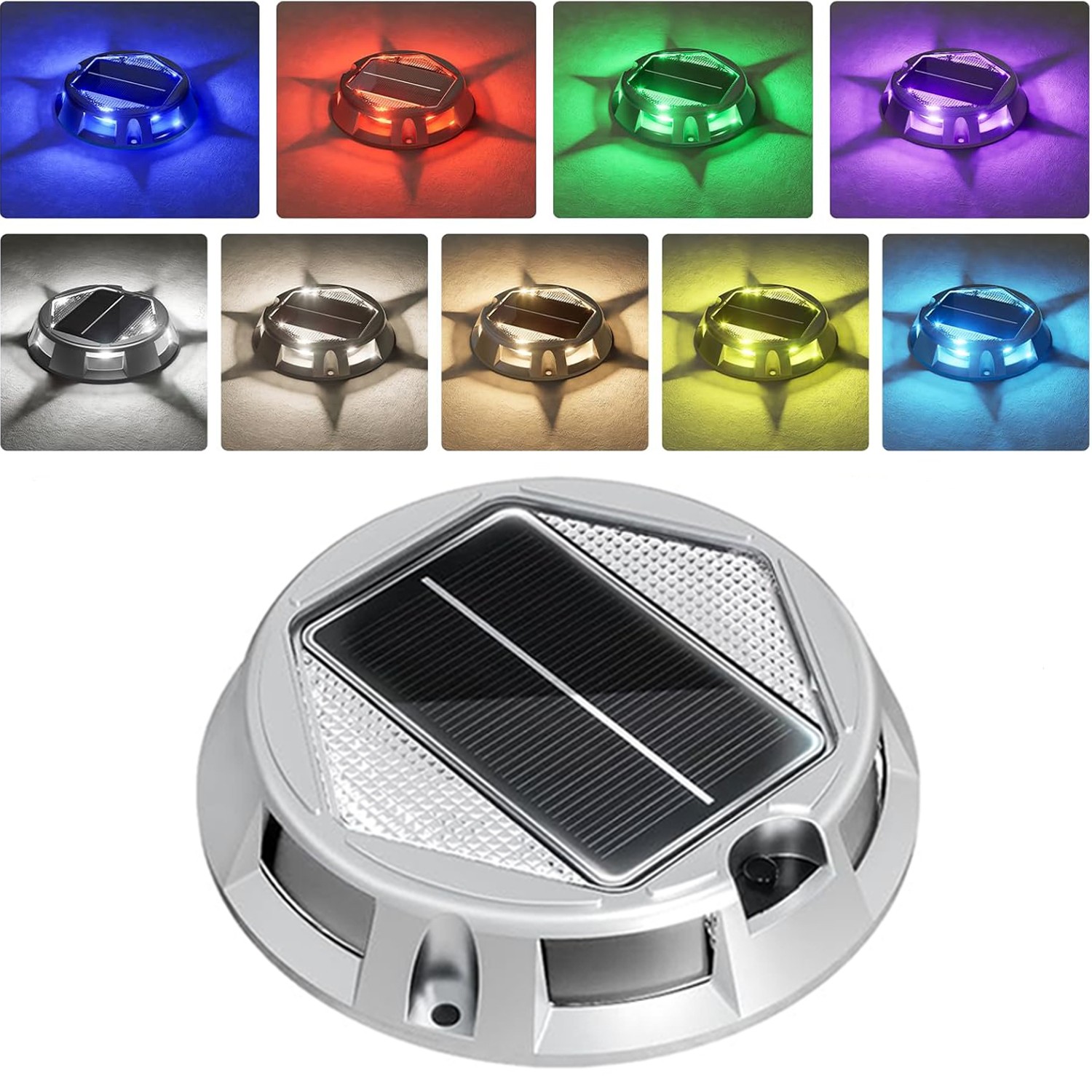 9 in 1 Solar Driveway Lights w/ Remote Outdoor Marine Dock Deck Pathway Lamps