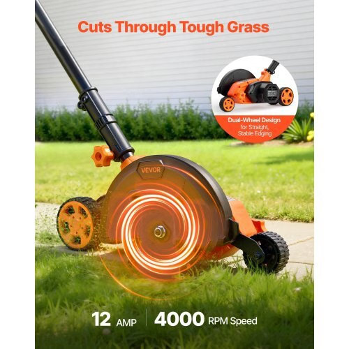 Lawn Edger, 8-inch Blade Length, 12 Amp Electric Edger Lawn Tool, 4000 RPM, with