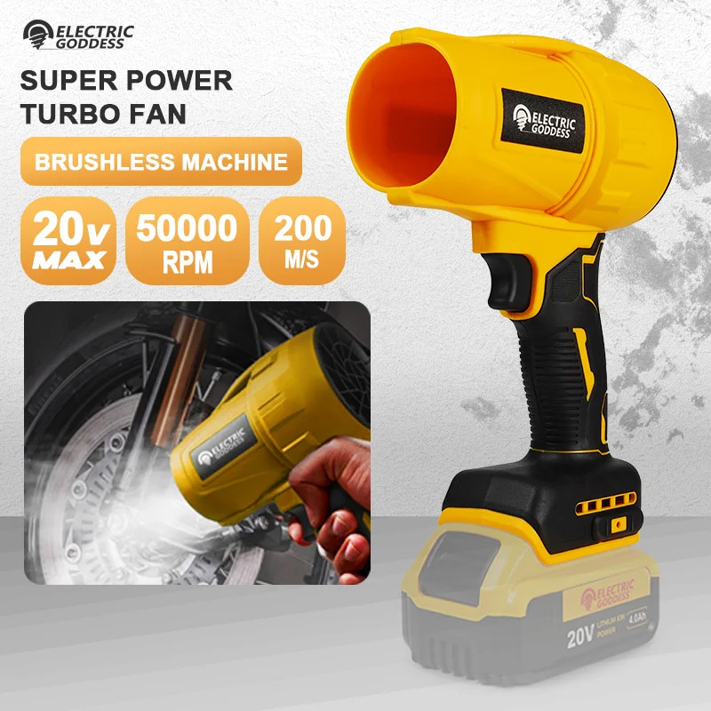 Electric Goddess Brushless Cordless Electric Air Blower Turbo Jet Fan Handheld D