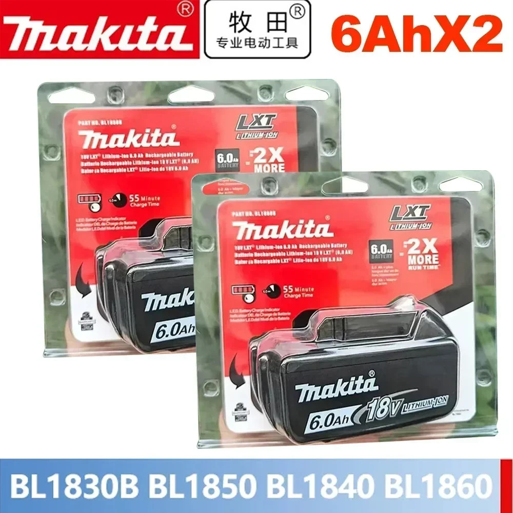 makita 18v battery BL1860B-2 18V LXT Lithium-Ion 6.0 Ah Battery -2 Pack