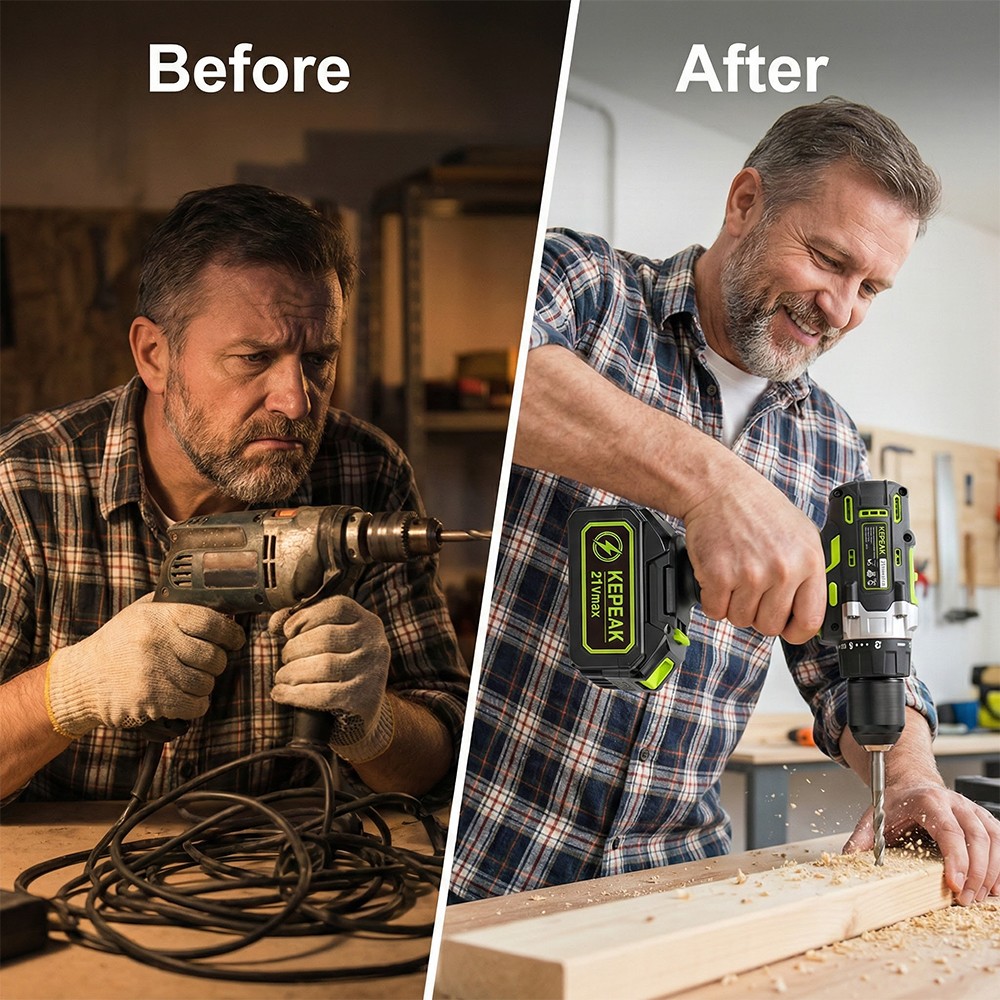 21V Lithium-ion Battery Replacement & Backup Battery with LED Power Indicator