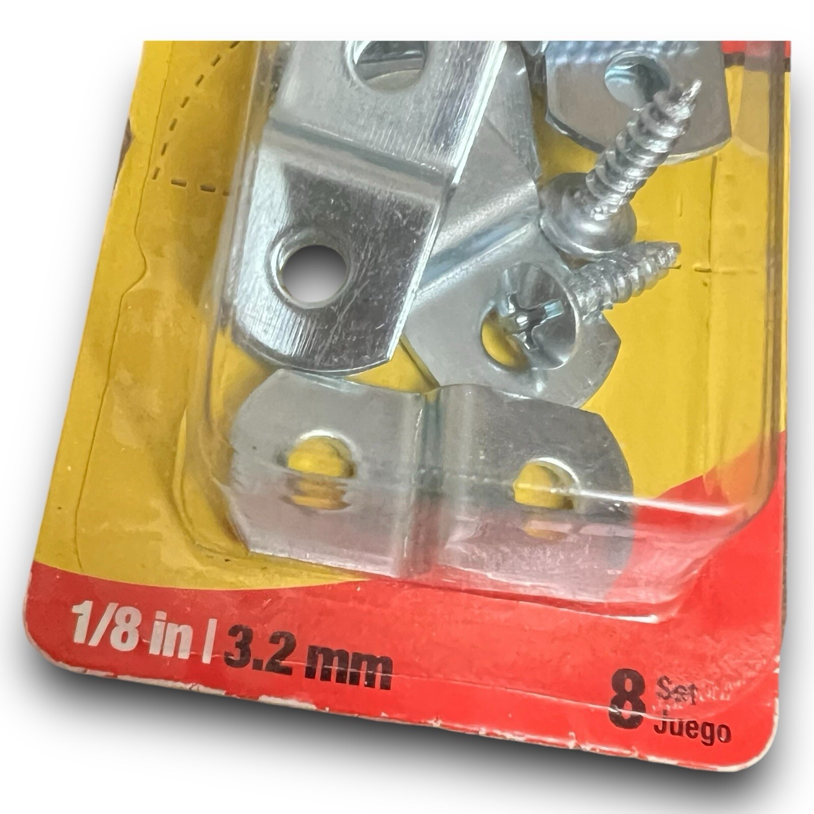 OOK – 1/8 in (3.2mm) Offset Clip with Hardware – 8 Piece – Silver