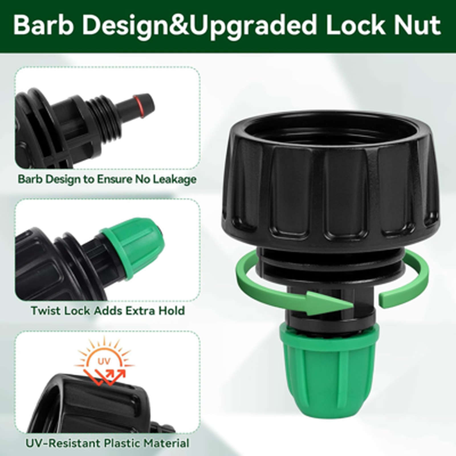 Garden Hose Adapter 3/4 Inch to 1/4 Inch Drip Irrigation Tubing Connectors with