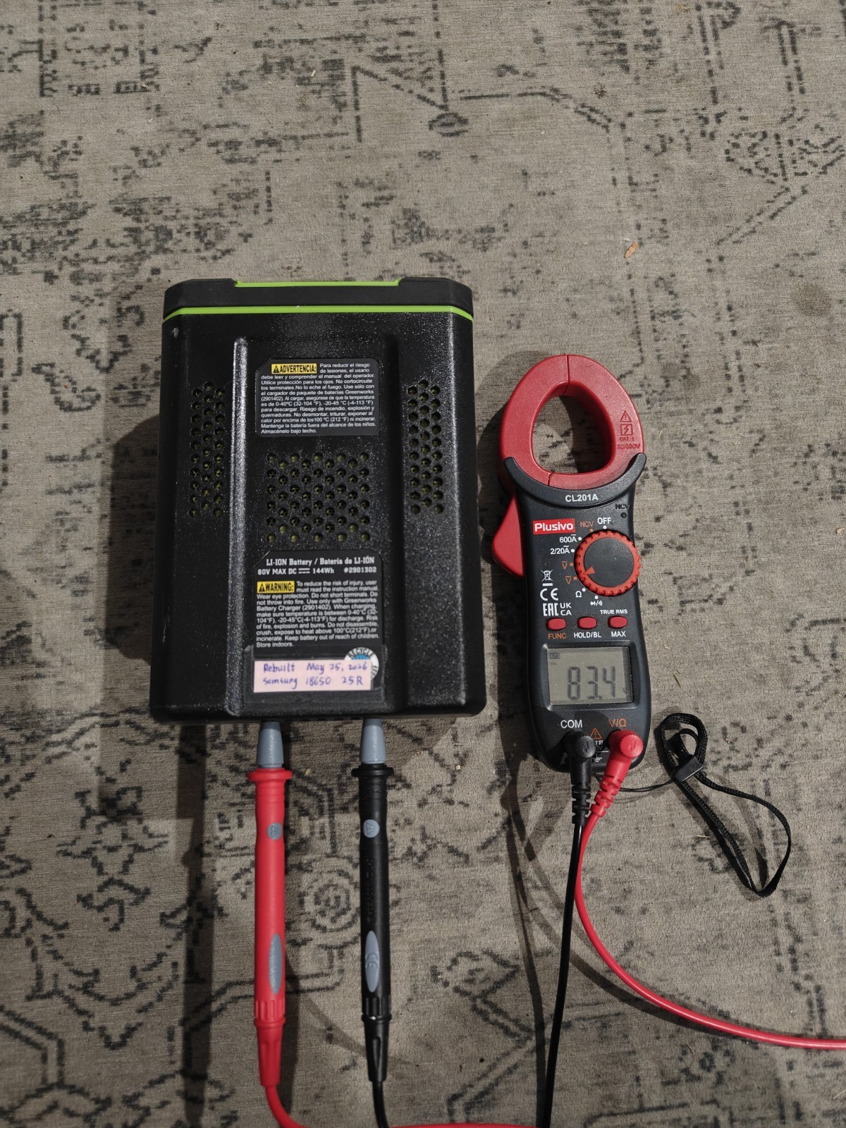 Rebuilt Greenworks 80v 2.5 Ah Battery