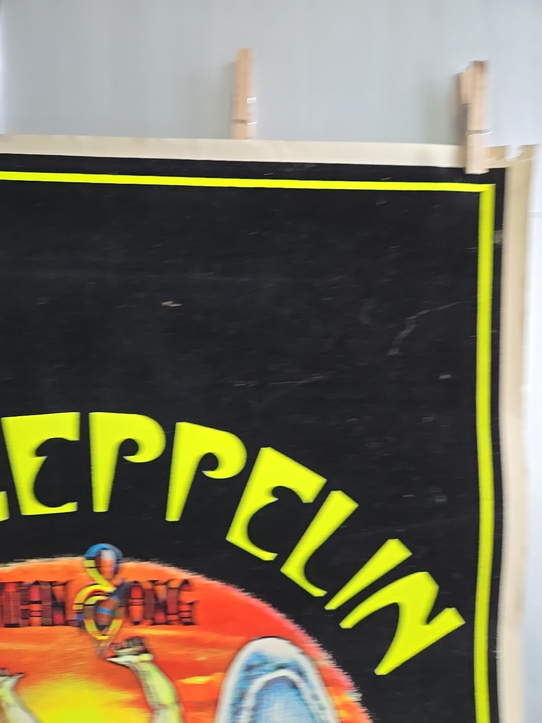 “Led Zeppelin – #817 Swan Song” Velvet Flocked Blacklight Poster, 23″x35″, Used