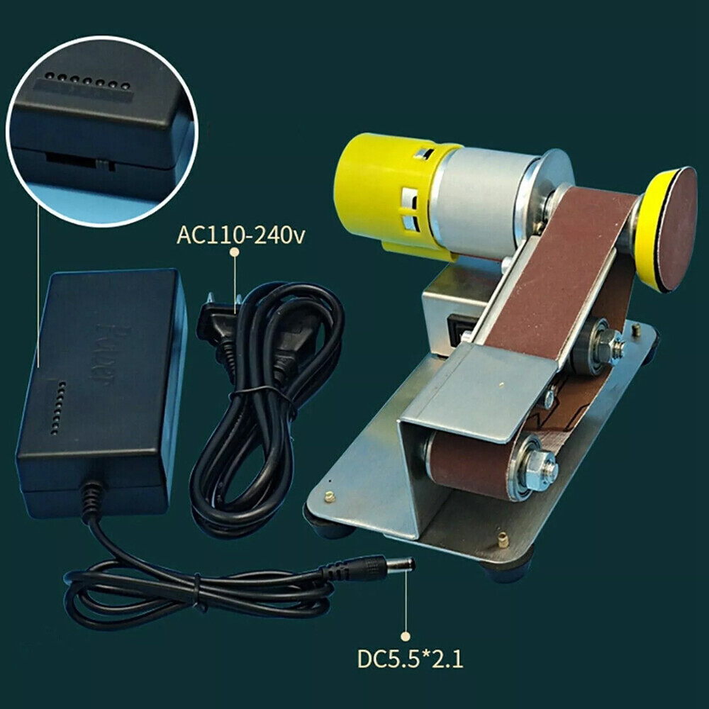Mini Electric Grinder Belt Sander Polishing Grinding Knife DIY Sharpener Machine