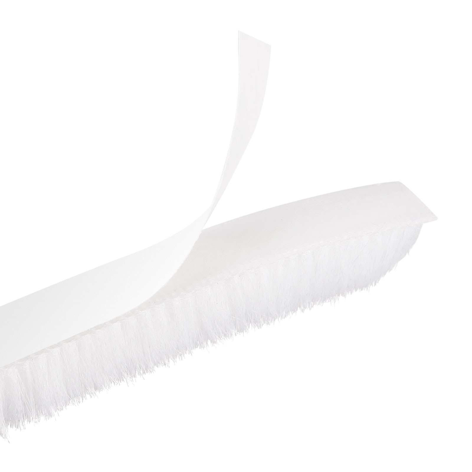 40ft L x 0.35″ W x 0.35″ H Self-Adhesive Seal Weatherstrip Sweep Brush White