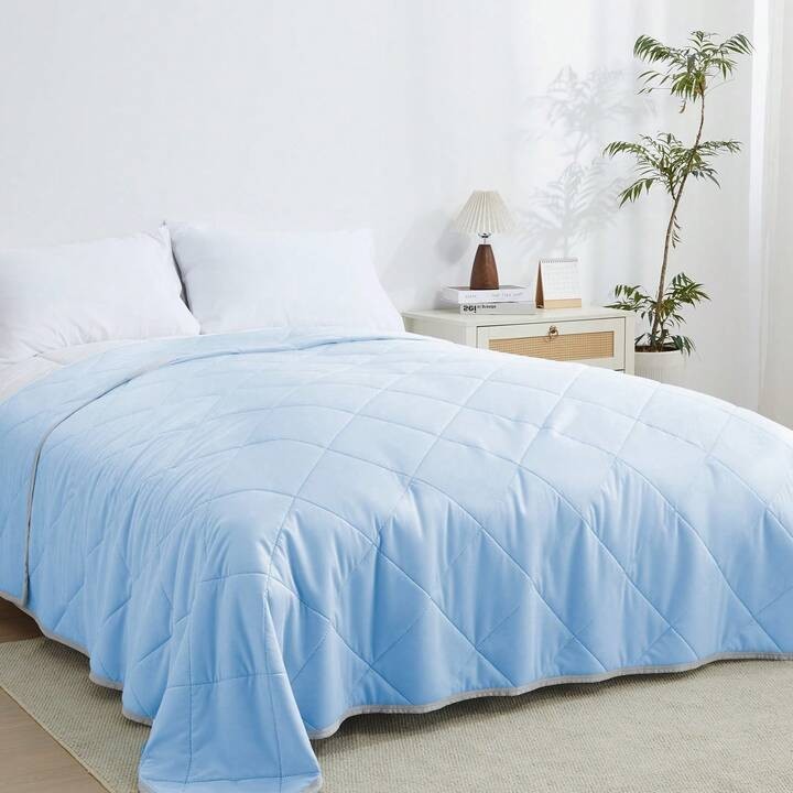 Cooling Quilt or Blanket for Hot Sleepers Soft & Lightweight Summer Cold (Queen)