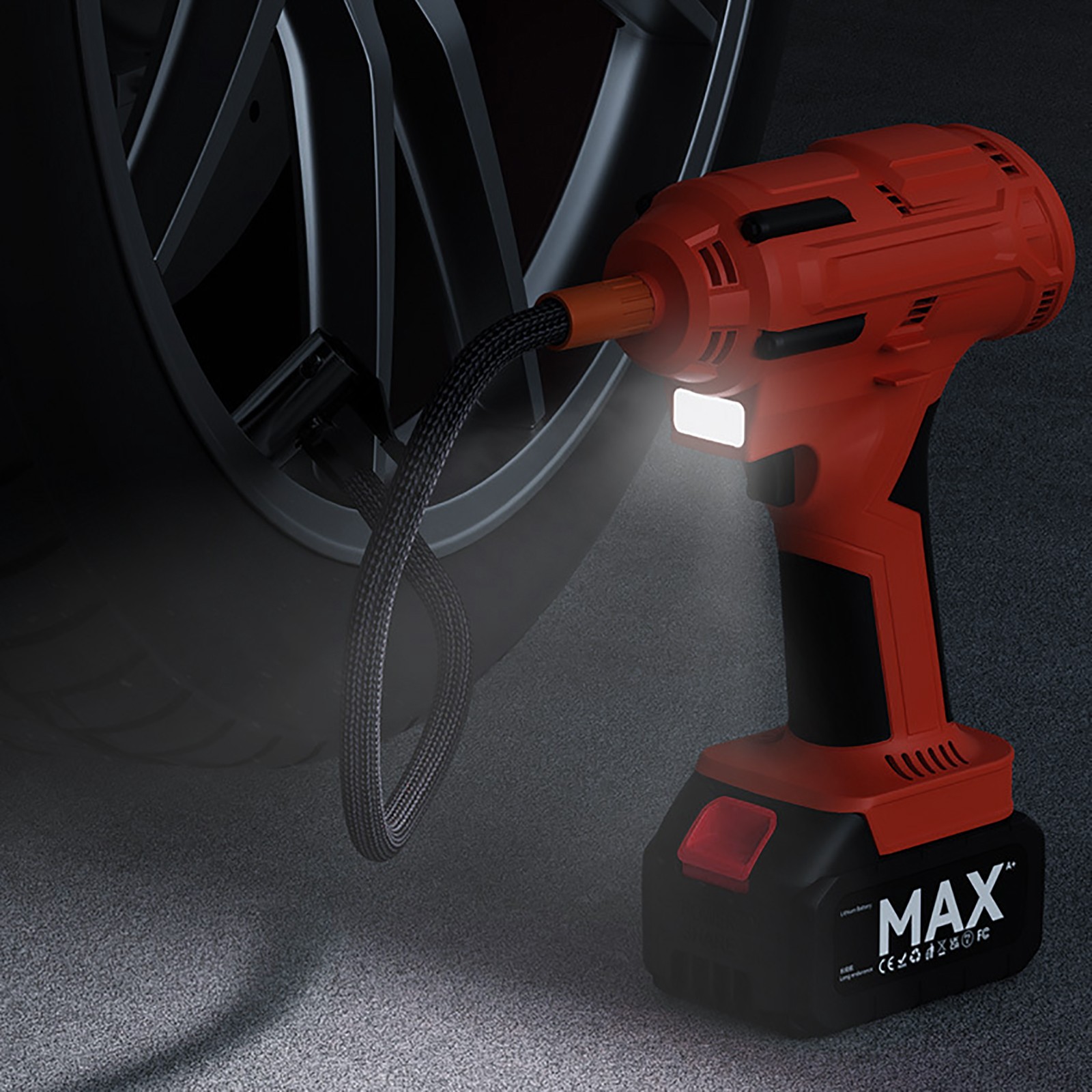 21V 150PSI Cordless Rechargeable Battery Air Compressor Pump Car Tire Inflator