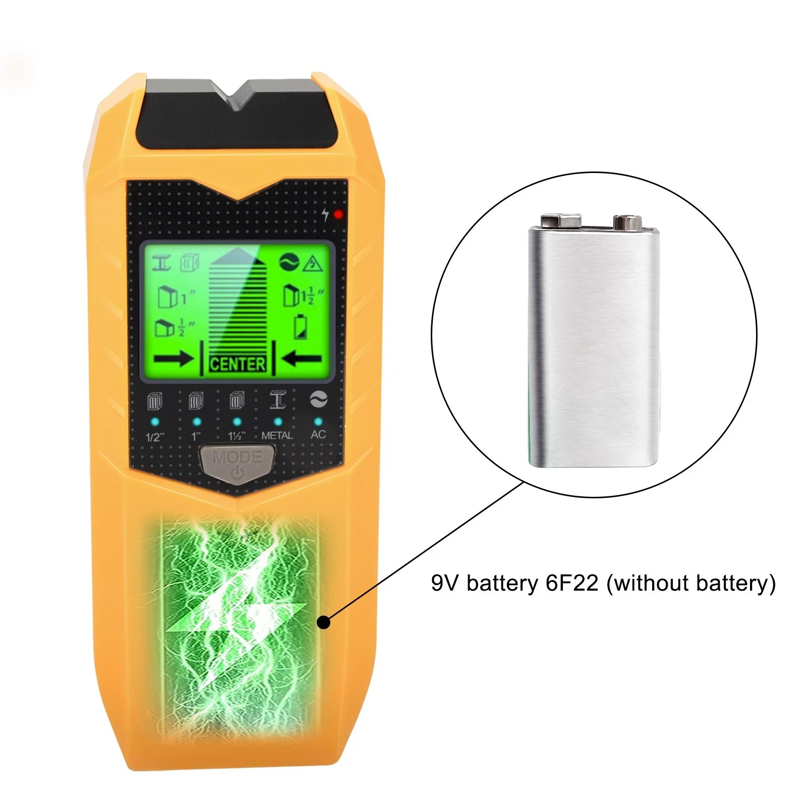 5 in 1 Stud Finder Wall Scanner LCD Display Detector for Wood AC Wire Metal Pipe