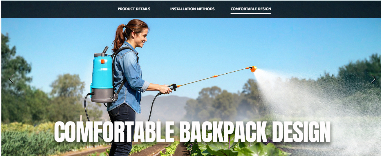 4.2 Gal Battery Backpack Sprayer, 120 PSI, Fits DeWalt 20V Battery