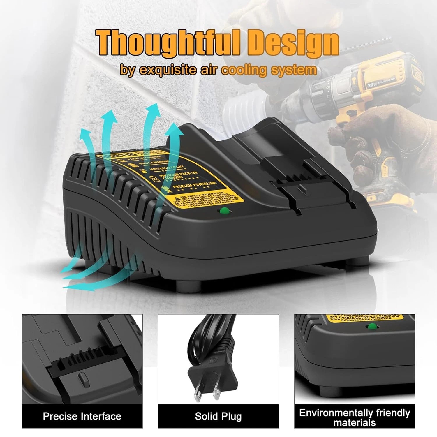 DCB102 DCB107 Li-ion Battery Charger For Dewalt DCB105 DCB118 12V-20V Max DCB115
