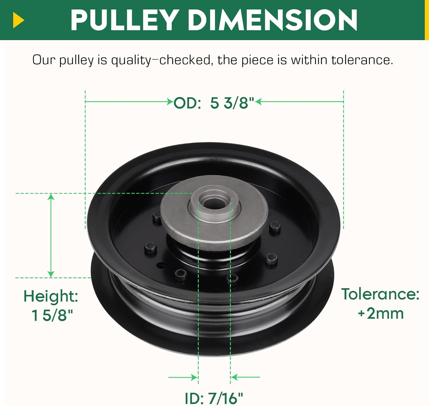 Flat Idler Pulley 54″ For Husqvarna YTH26V54 YTH2754 Z254F Z254i YTH2454 Deck