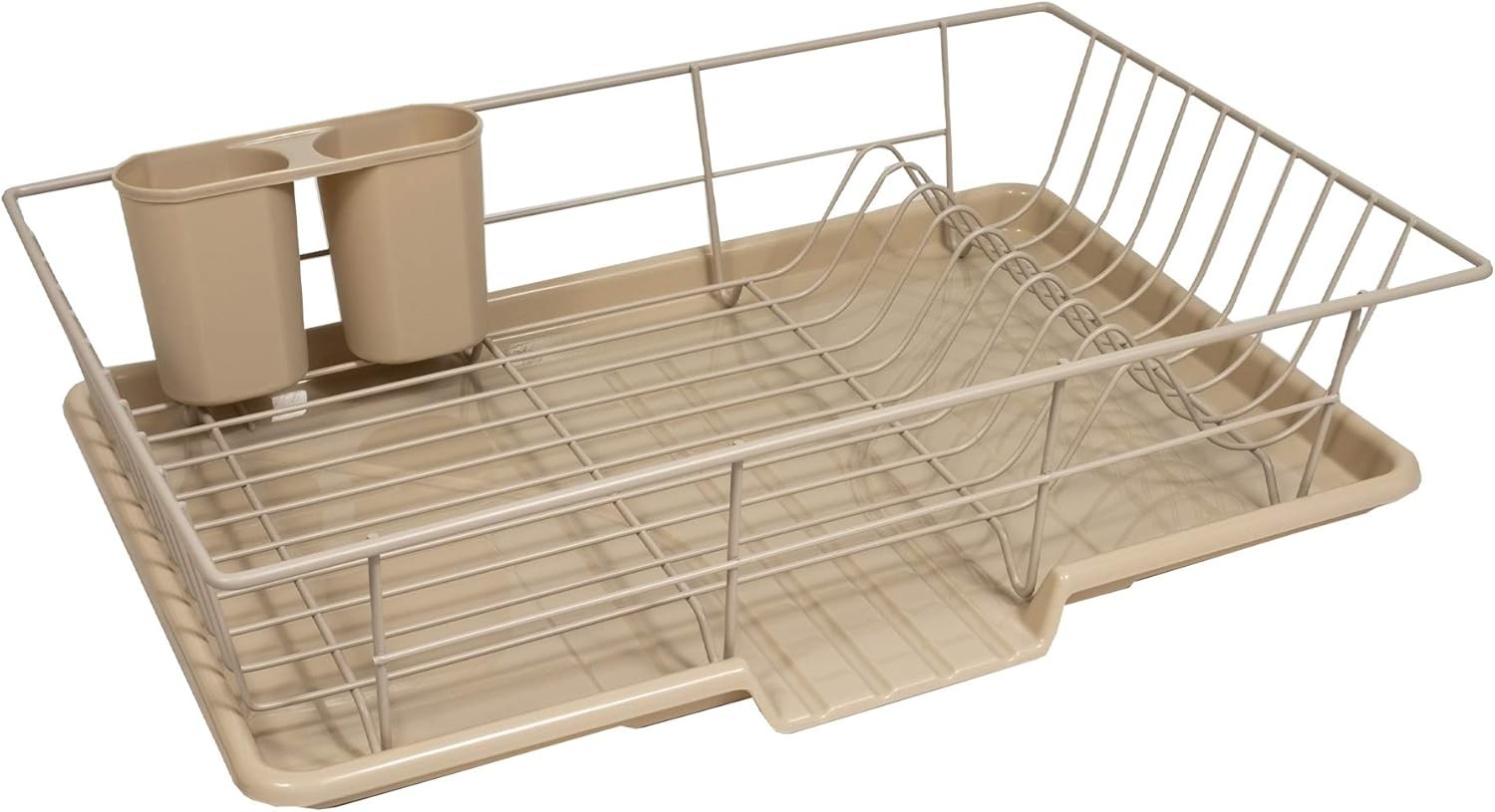 3 Piece Dish Drainer Rack Set With Drying Board And Utensil Holder 17 X 12 X 4″