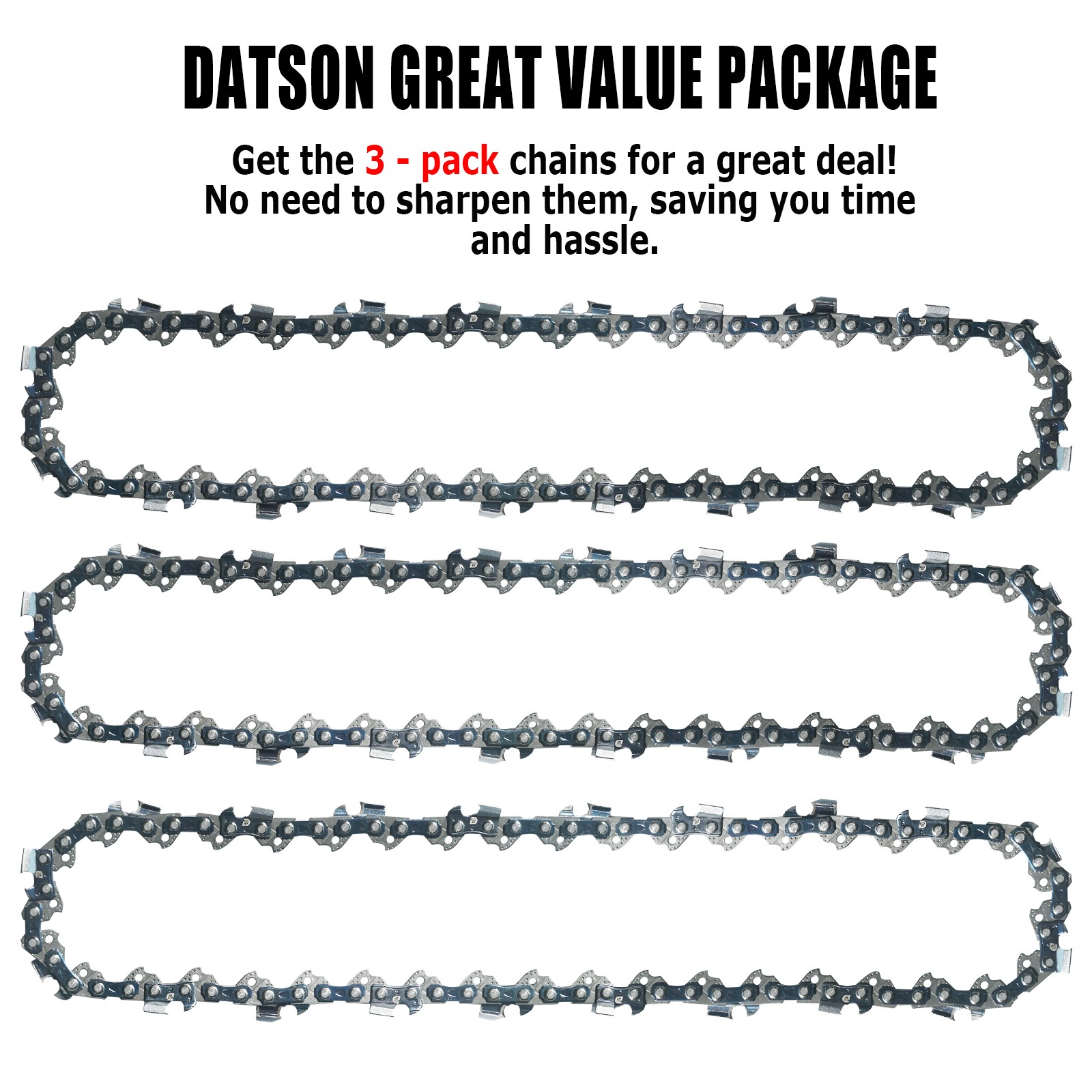 3PC 16″ Chainsaw Chain for Milwaukee 2727-20,2727-21HD M18,FUEL 16 in,49-16-2715