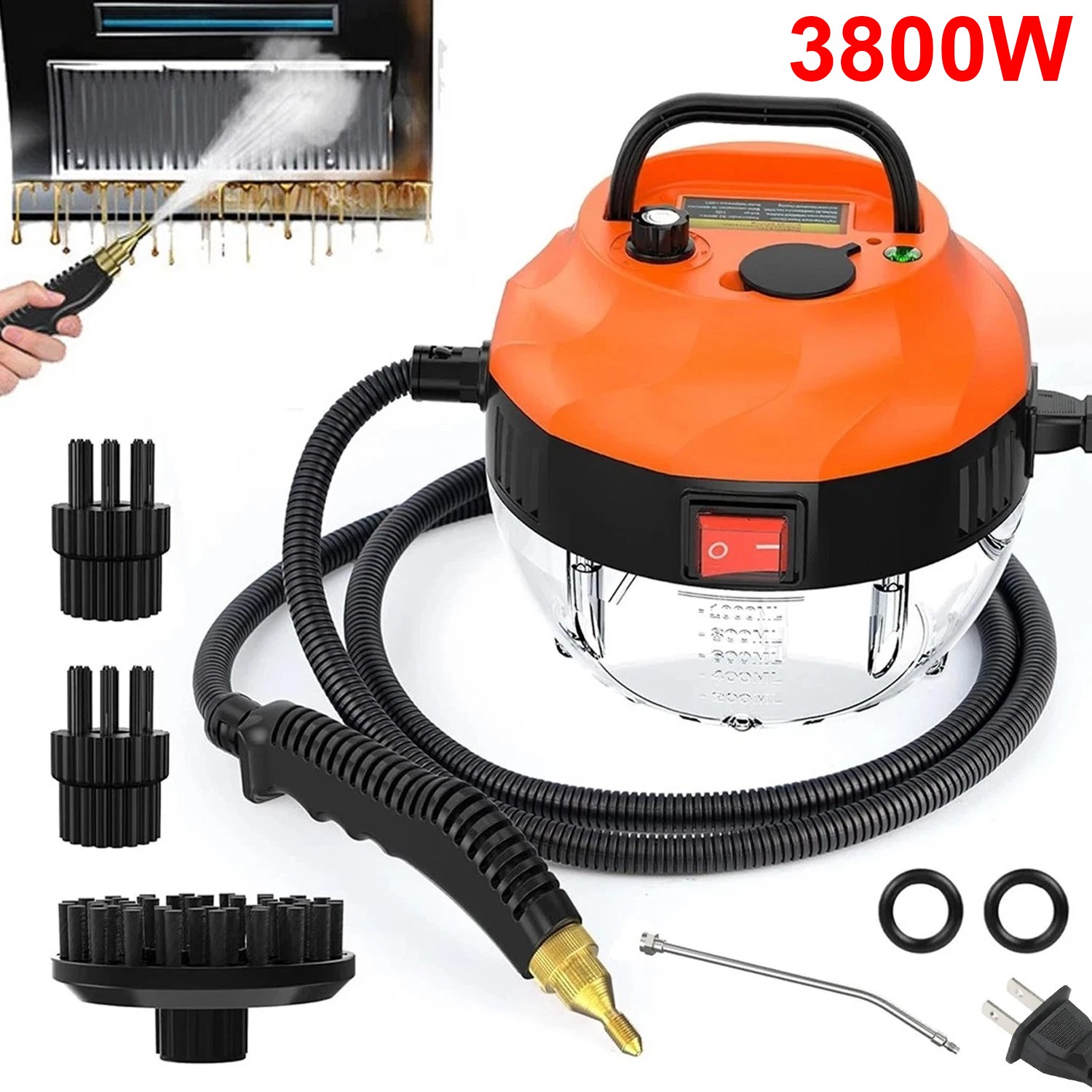 Steam Cleaner 3800W High Pressure Household Car Steam Cleaner Cleaning Machine