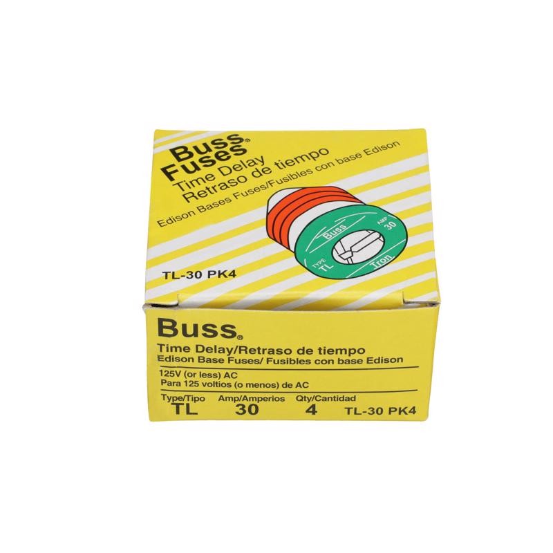 Bussmann 30 amps Time Delay Plug Fuse 4 pk