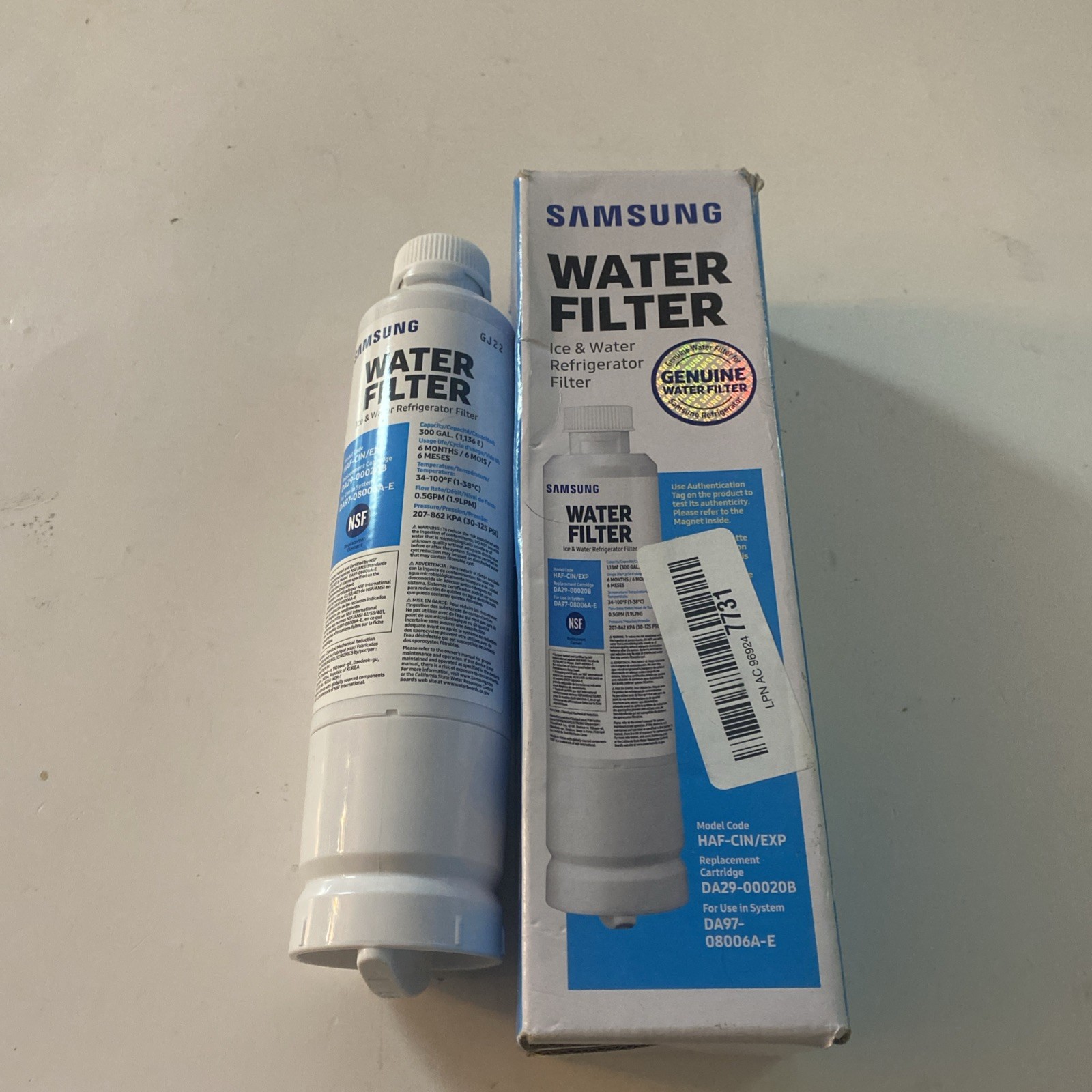 2 Pack Samsung DA29-00020B HAF-CIN/EXP Refrigerator Water Filters READ