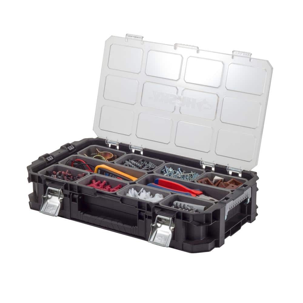 22 in. Husky Portable Rolling Tool Box on Wheels Cart Part Organizer Storage Bin
