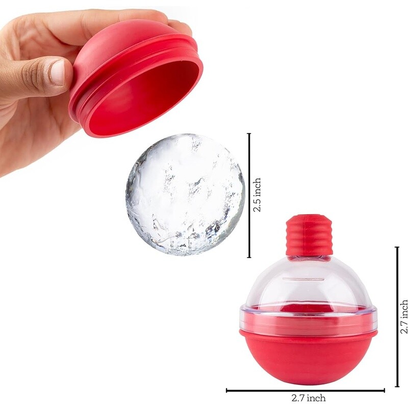 Reusable Ice Cube Tray 3 Pack Large Round Ice Ball Maker Whiskey Cocktails New