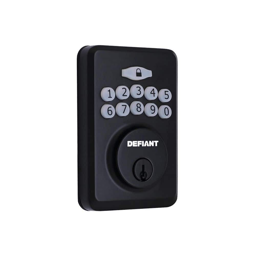 Defiant Radius Matte Black Single Cylinder Electronic Keypad Deadbolt Lock