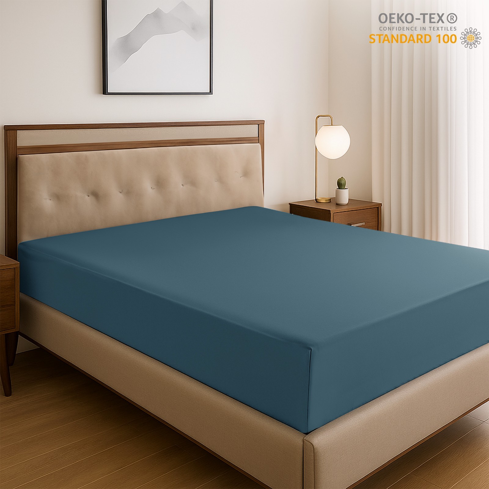 14” Deep Pocket Fitted Sheets 1800 Count Bed Sheets Brushed Fabric Fitted Sheet