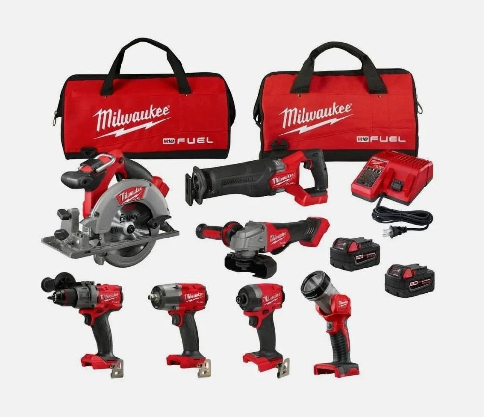 Milwaukee 3697-27 M18 FUEL 18V 7 Tool Cordless Lithium-Ion Combo Kit