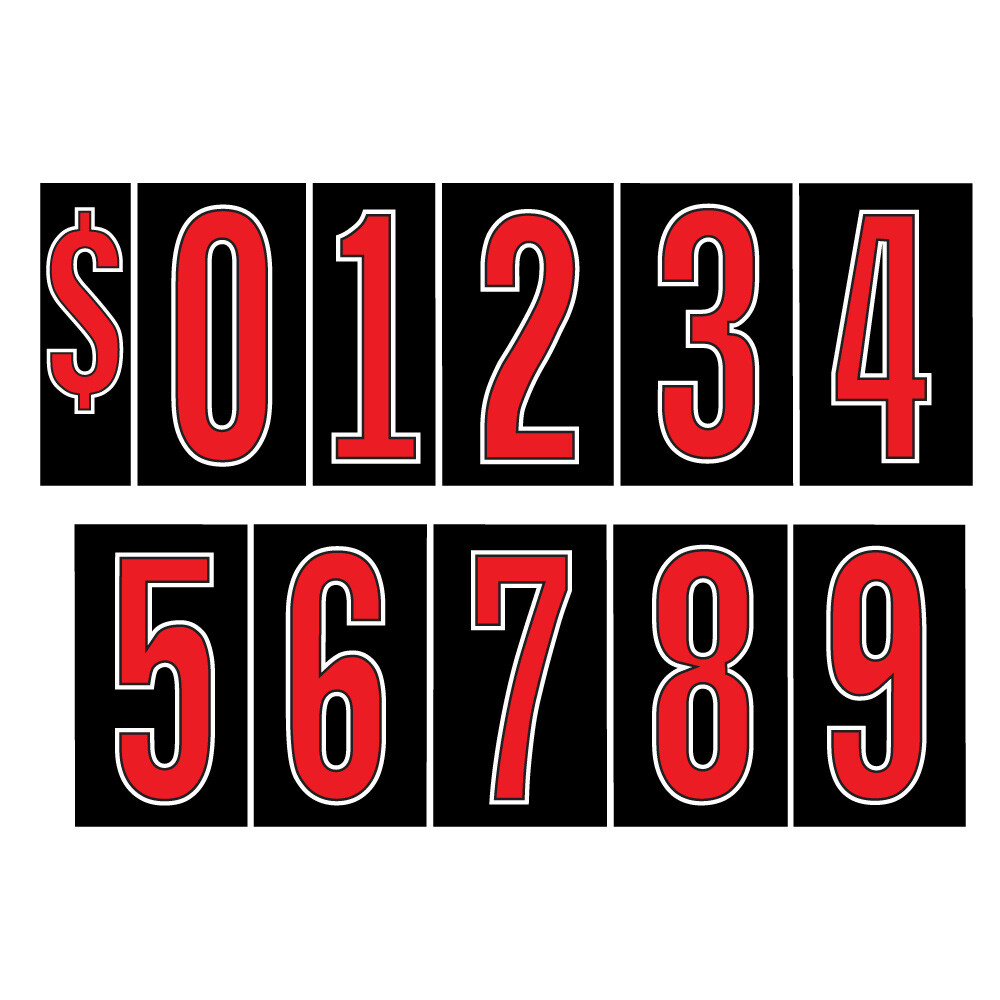 Car Dealer Windshield Stickers 13 Dozen Pricing Numbers 7.5 Inch Dealership Tags
