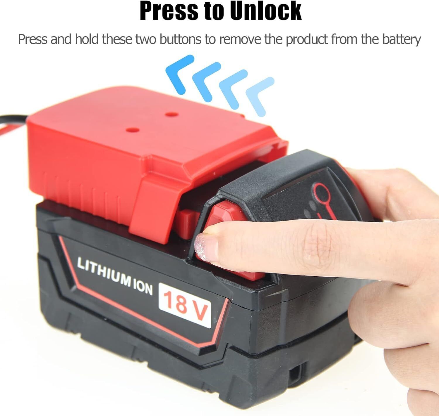 NEW Power Wheels DIY Adapter Compatible With Milwaukee M18 Battery 18V Connector