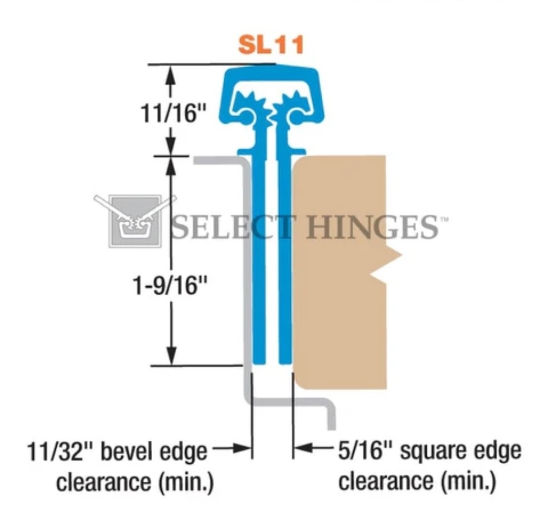 Select SL11 HD600 Heavy Duty Concealed Geared Continuous Hinge