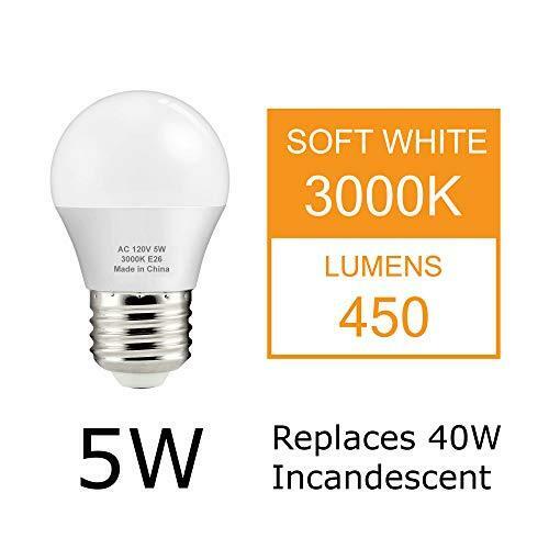 BPC4505 LED Bulbs A15 5W E26, 40W Appliance Bulb, A15 LED Bulb, Compact 4