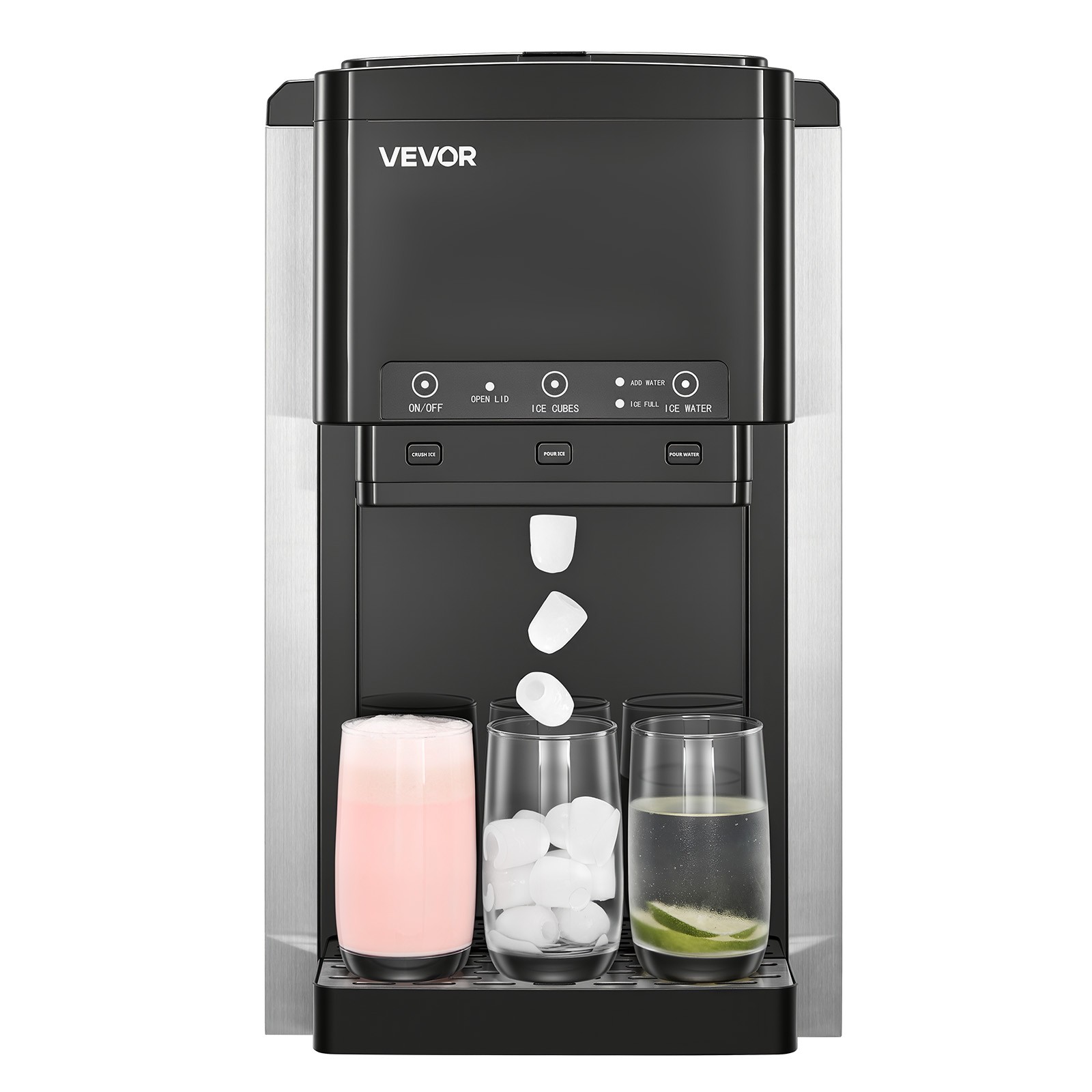VEVOR Water Dispenser with Ice Maker 3-in-1 Countertop Water Cooler for Home