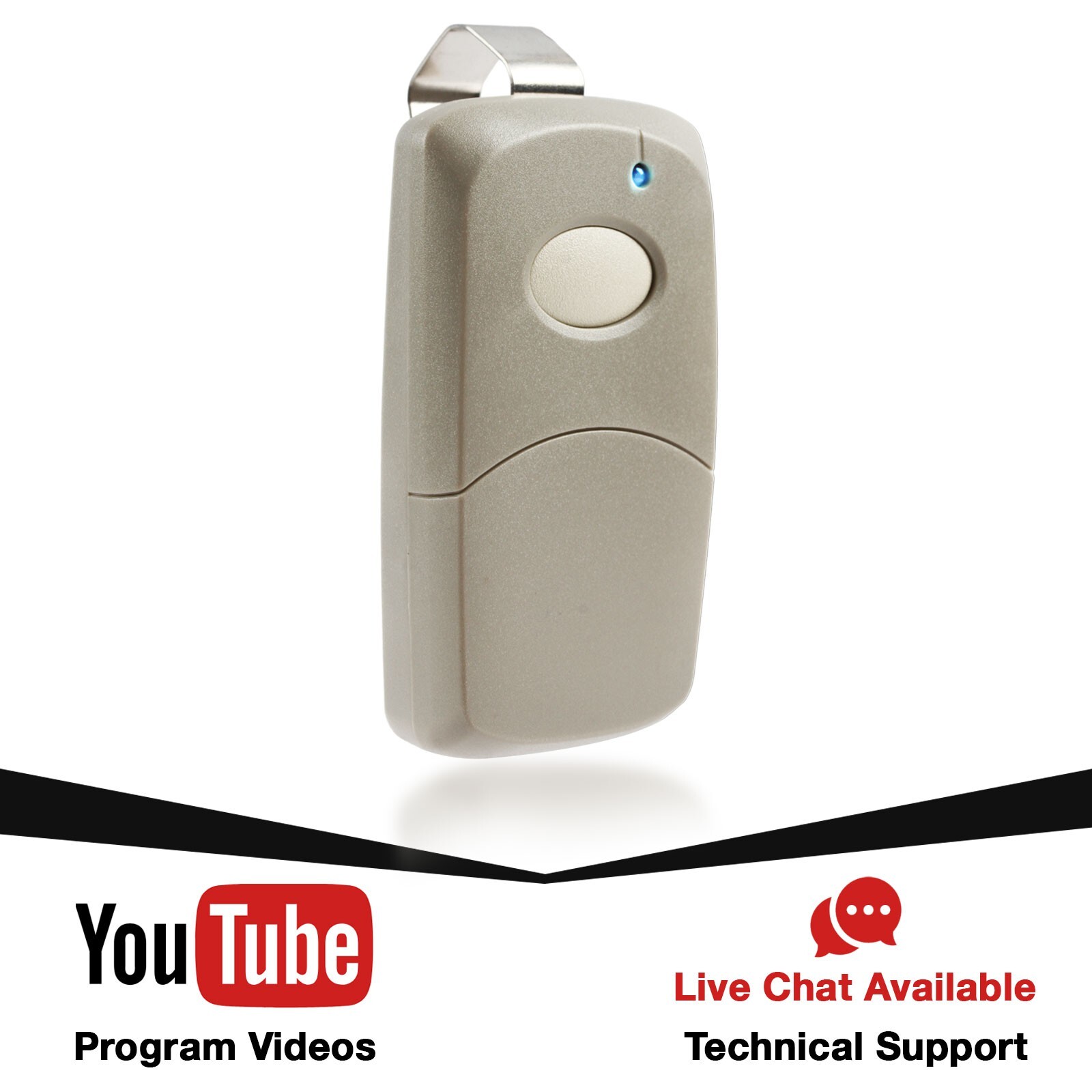 Garage Door Opener 1-Button Remote Grey for Linear Multi-Code 3089 308911