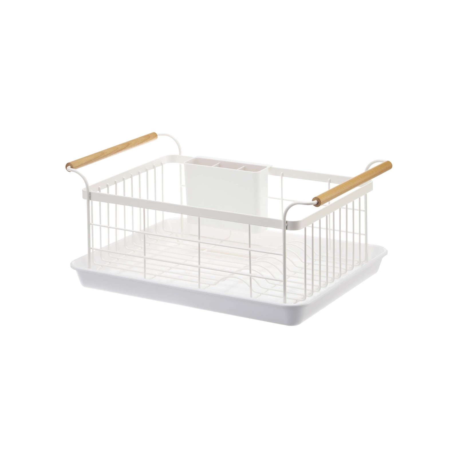 Yamazaki Home TOSCA Dish Drying Organizer Rack with Removeable Drainer Tray