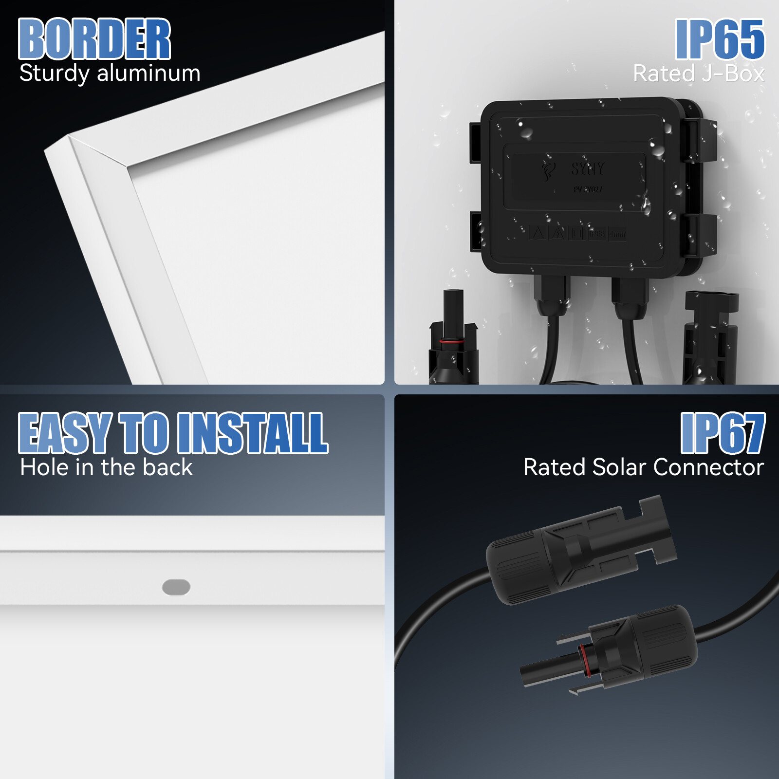 100W Watt Mono N-Type Solar Panel 18BB 25% Boat High Conversion RV Home Car