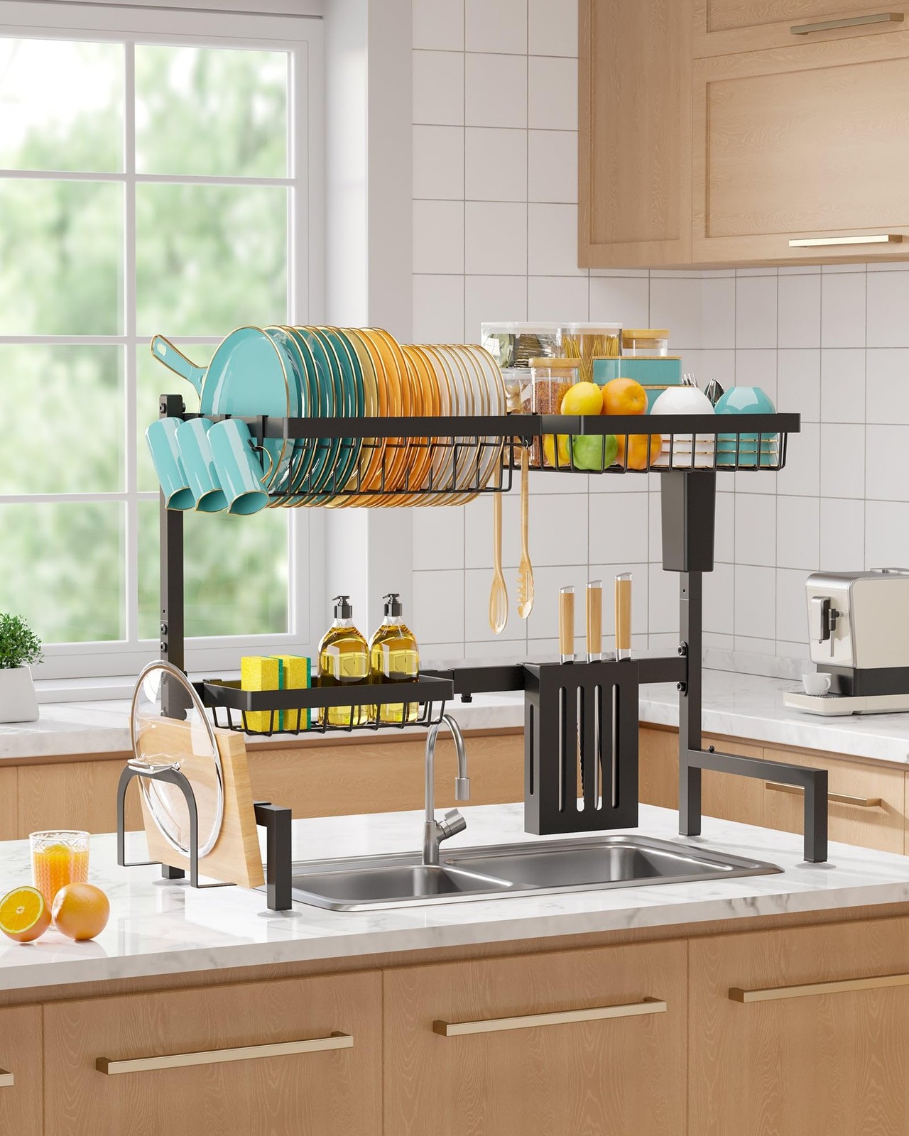 Dish Drying Rack Large Over The Sink Dish Drainer Drying Rack Kitchen Organizers