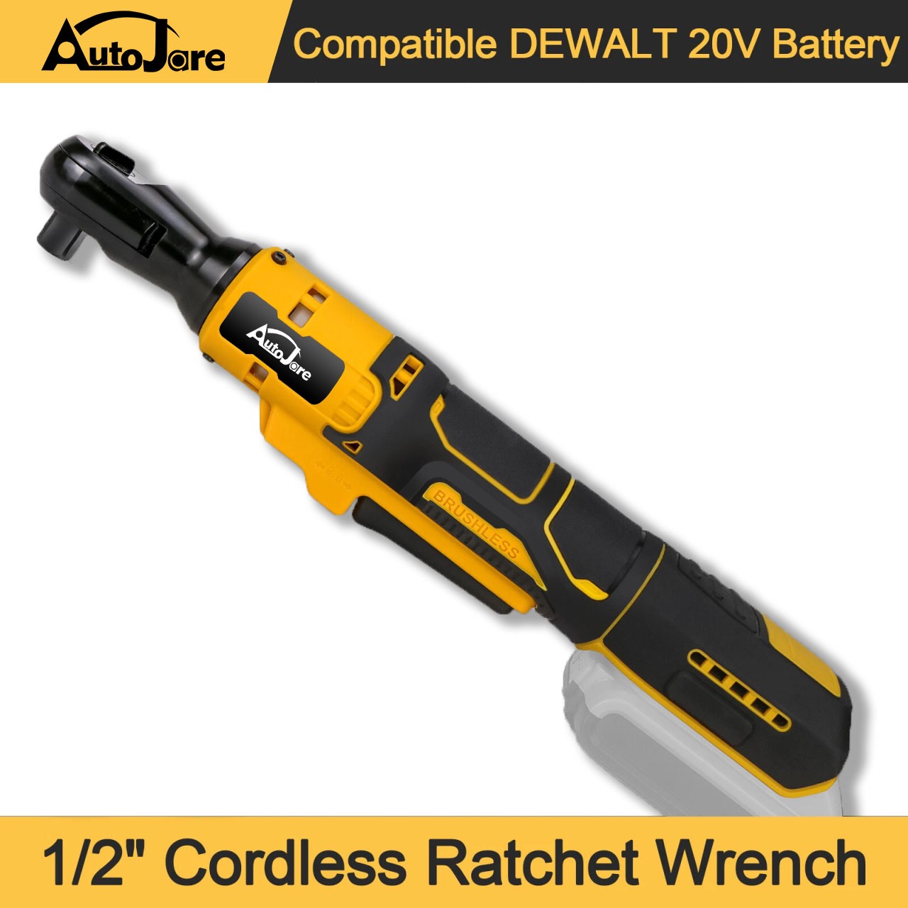 3/8″ Cordless Ratchet Wrench for DEWALT 20V MAX Battery 88NM 65Ft-lbs,No Battery