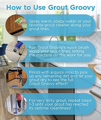 Refurbished Grout Groovy Electric Stand Up Tile Grout Cleaning Machine