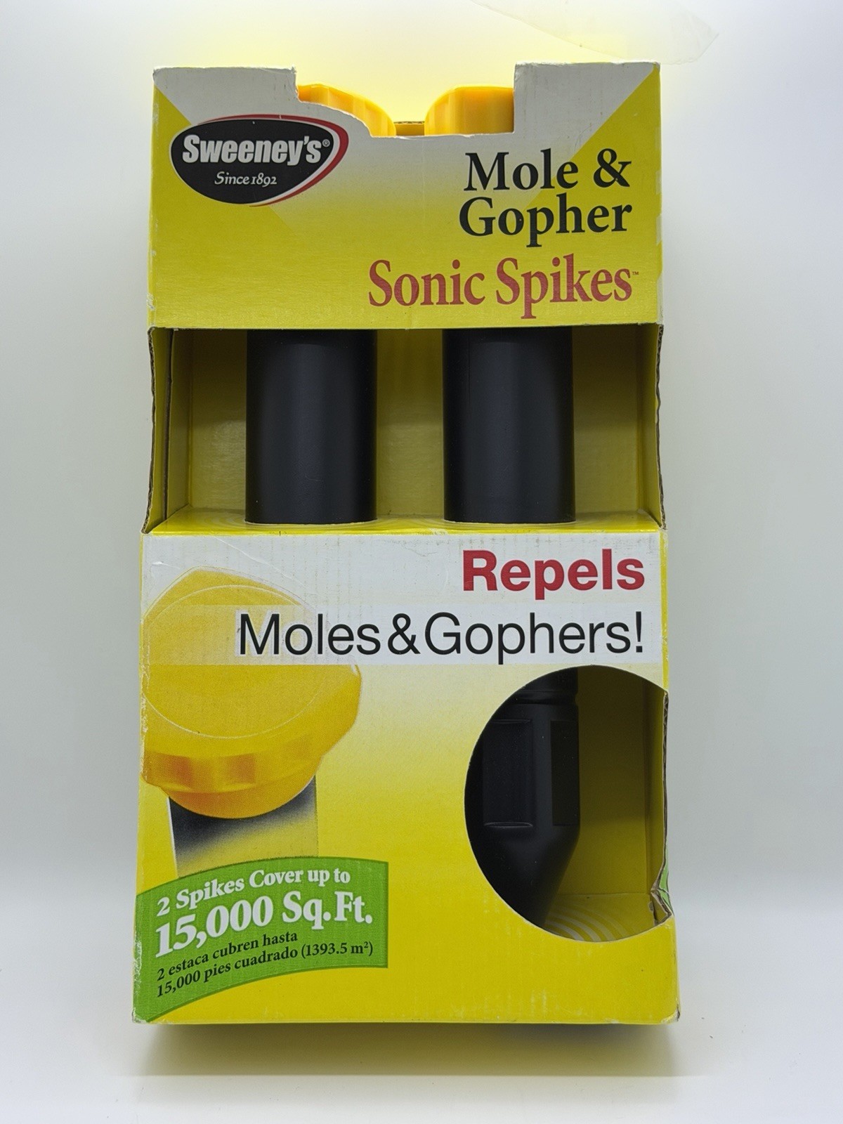 BRAND NEW Sweeney’s Mole & Gopher Sonic Spikes 2 Pk Cover 15,000 Sq Ft G2