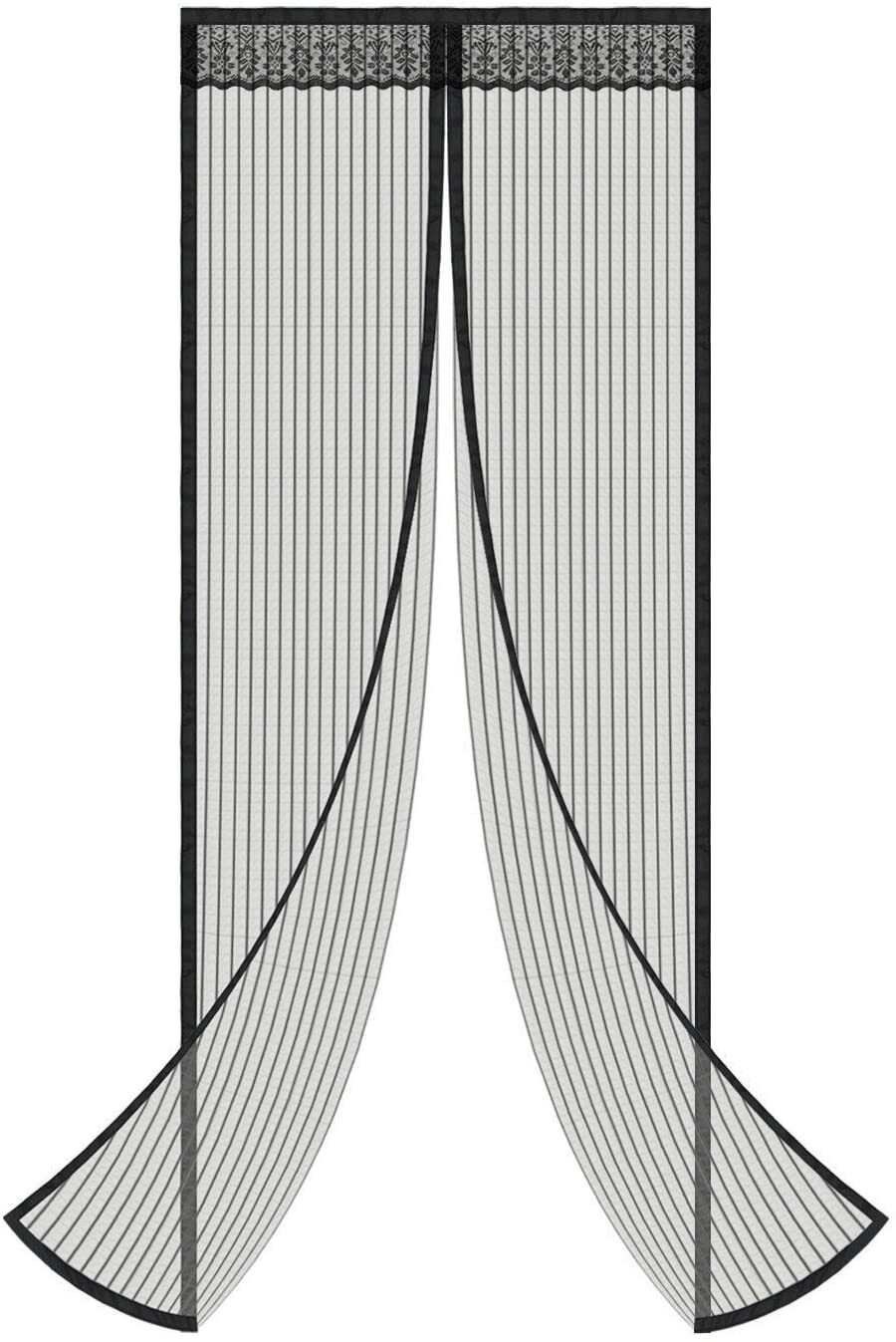 Magnetic Screen Door Mesh Curtain Durable Heavy Duty Mosquito Net Bug Hands Free